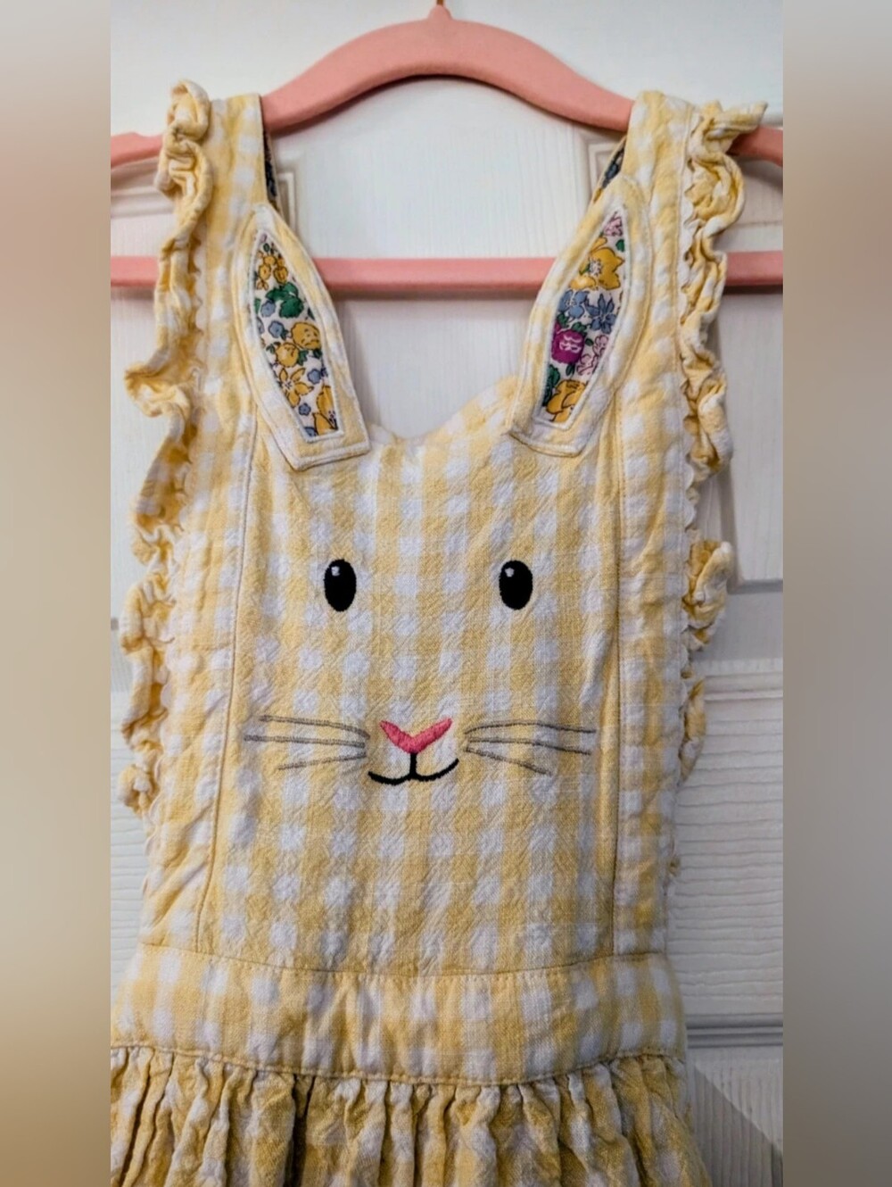 Mini Boden 7-8 bunny🐰 Pinny Dress
